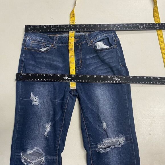 ENCORE Women’s (Junior) Distressed Destroyed Jeans Blue Size 5 - Picture 3 of 10